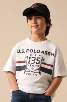 Uspa Kids Boys Graphic Printed Boxy Fit Cotton T-shirt