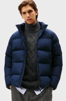 Мужской темно-синий пуховик DOWN STAND PUFFER Синий XL Tommy Hilfiger MW0MW40615