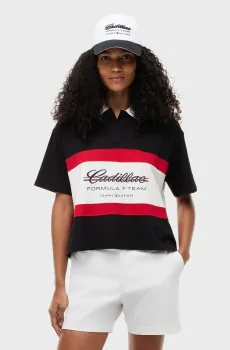 Женское черное поло TH x Cadillac Formula 1® Team Черный XS Tommy Hilfiger WW0WW52116