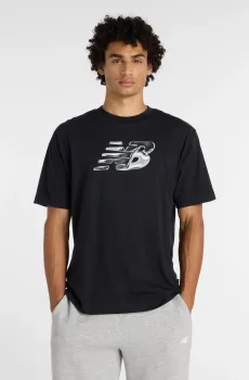 Мужская черная футболка Future Tech Черный M New Balance MT6151O4BK