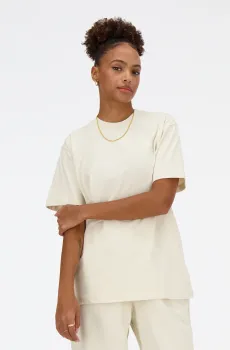 Женская бежевая футболка NB Athletics Бежевый L New Balance WT41501LIN