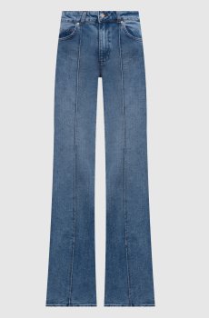 Синие джинсы клеш SEGGIO с эффектом потертости