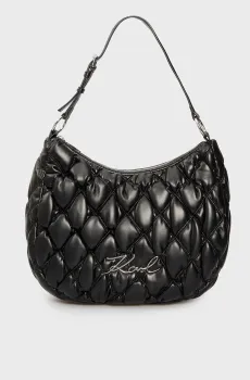 Женская черная сумка SIGNATURE KUILT HOBO Черный ONESIZE Karl Lagerfeld 246W3007