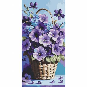 Картина за номерами Art Craft Фіалки в кошику 40 х 80 см (13089-AC) Картина за номерами Art Craft Фіалки в кошику 40 х 80 см (13089-AC)