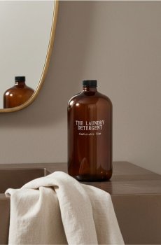 Скляна пляшка для рідкого прального засобу - коричневий