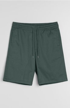 Шорти-джогери з тканини з додаванням бавовни - синьо-зелений