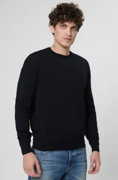 Мужской темно-синий шерстяной джемпер Синий XXL BOSS 50476364;404