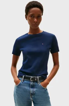 Женская темно-синяя футболка SLIM CODY Синий M Tommy Hilfiger WW0WW40587