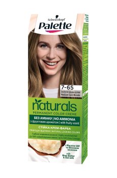 Безаммиачная краска для волос Palette Naturals Permanent Color Creme, 7-65 Золотистый средне-русый, 110 мл