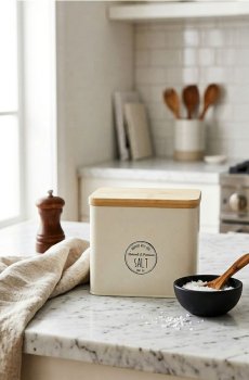 Контейнер для зберігання солі - бежевий