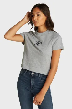 Женская серая футболка Серый XS Tommy Jeans DW0DW20317
