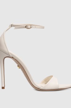 Белые кожаные босоножки