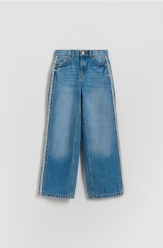 Reserved - Джинси прямого крою з лампасами - синій - 322HN-55J