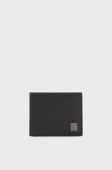 Мужской черный кожаный кошелек EMBLEM Черный ONESIZE Calvin Klein LV04D1166G