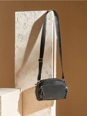 Нейлонова crossbody-сумка - чорний