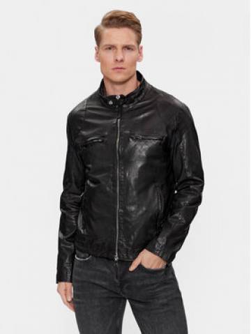 Milestone Шкіряна куртка Fidelio 411069 60390 Чорний Regular Fit Milestone Шкіряна куртка Fidelio 411069 60390 Чорний Regular Fit