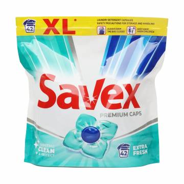 Капсулы для стирки Savex Super Caps Extra Fresh, 42 стирки, 42 шт Капсулы для стирки Savex Super Caps Extra Fresh, 42 стирки, 42 шт