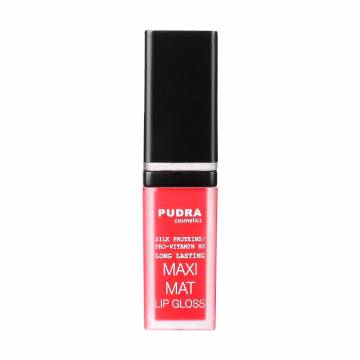 Матовый блеск для губ Pudra Cosmetics Maxi Matt Long Lasting Lip Gloss с протеинами шелка та провитамином B5, 02, 7 мл Матовый блеск для губ Pudra Cosmetics Maxi Matt Long Lasting Lip Gloss с протеинами шелка та провитамином B5, 02, 7 мл