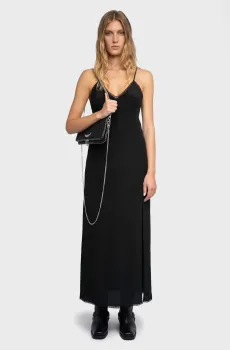 Женское черное шелковое платье Ramelil Черный XS ZADIG&VOLTAIRE WWDR02529_BLACKFW25