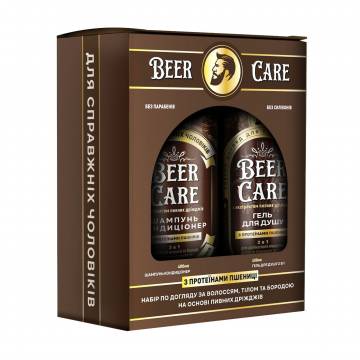 Мужской набор для волос и тела Beer Care с протеинами пшеницы (гель для душа 2 в 1, 400 мл + шампунь-кондиционер, 400 мл) Мужской набор для волос и тела Beer Care с протеинами пшеницы (гель для душа 2 в 1, 400 мл + шампунь-кондиционер, 400 мл)