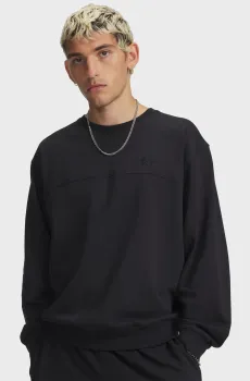 Мужской черный свитшот UA Rival LW Crew Черный XXL Under Armour 6009347-001