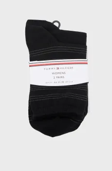 Женские черные носки (2 пары) SHORT STRIPE Черный 39-42 Tommy Hilfiger 701242223