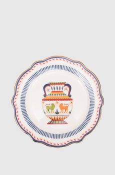 Белая фарфоровая тарелка для фруктов Amhora