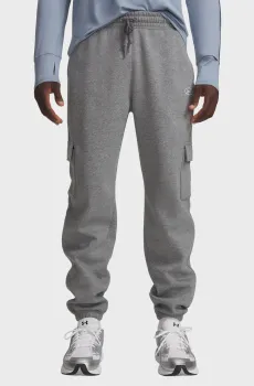Мужские серые спортивные брюки UA Rival Flc Cargo Jgrs Серый XXL Under Armour 6013443-025