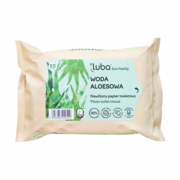 Влажная туалетная бумага Luba Eco Family с алоевой водой, 50 шт Влажная туалетная бумага Luba Eco Family с алоевой водой, 50 шт