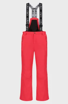 Детские красные лыжные брюки KID SALOPETTE Красный 128 CMP 3W15994-C580