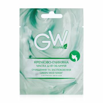 Кремово-глиняная маска для лица Green Way ФитоЛиния Green Mud Mask с экстрактом алоэ, 10 г Кремово-глиняная маска для лица Green Way ФитоЛиния Green Mud Mask с экстрактом алоэ, 10 г