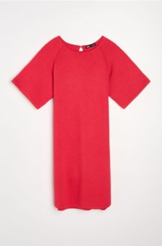 Сукня з домішкою віскози та завязкою на спині - кораловий