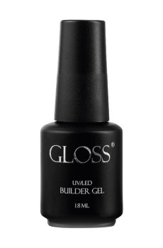 Уценка! Однофазный гель для ногтей Gloss UV/LED Builder Gel с кистью, Powder Blue, 18 мл