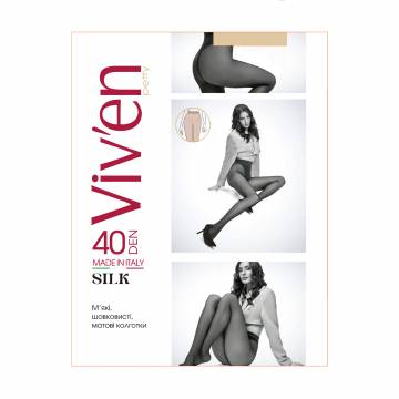 Колготки женские Viven petty Silk, 40 DEN, натуральный, размер 3 Колготки женские Viven petty Silk, 40 DEN, натуральный, размер 3