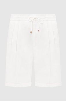 Белые шорты с льном