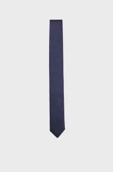 Мужской темно-синий шелковый галстук Синий ONESIZE HUGO 50567059;405