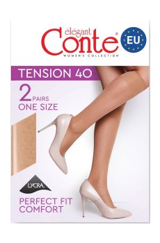 Гольфы женские Conte elegant Tension 40 DEN, Bronz, размер 23-25, 2 пары