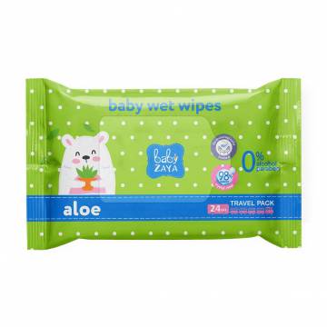 Детские влажные салфетки Baby Zaya Baby Wet Wipes Алоэ, 24 шт