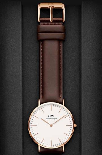 Часы Daniel Wellington DW00100009 мужские цвет коричневый Часы Daniel Wellington DW00100009 мужские цвет коричневый