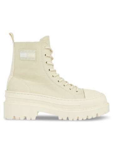 Tommy Hilfiger Ботильйони Tjw Foxing Canvas Boot EN0EN02216 Бежевий
