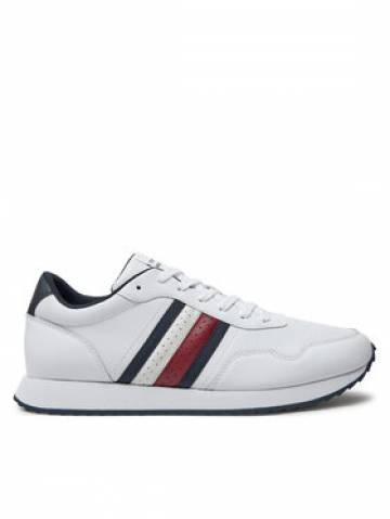 Tommy Hilfiger Снікерcи Runner Evo Lth Mix Ess FM0FM05121 Білий Tommy Hilfiger Снікерcи Runner Evo Lth Mix Ess FM0FM05121 Білий