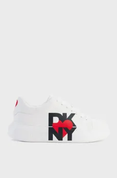 Женские белые кожаные сникерсы Белый 38 DKNY K2409681