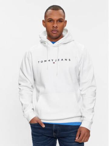 Tommy Jeans Світшот Linear Logo DM0DM17985 Білий Regular Fit Tommy Jeans Світшот Linear Logo DM0DM17985 Білий Regular Fit