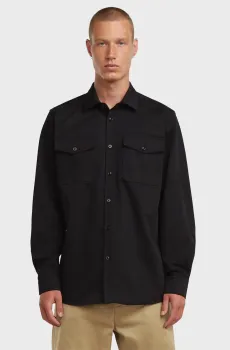 Мужская черная рубашка Regular Черный L G-Star RAW D28673,E378