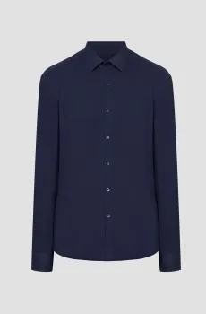 Мужская темно-синяя рубашка Синий 40 Karl Lagerfeld 532619.605003;690