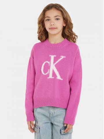Calvin Klein Jeans Светр Fluffy Monogram IG0IG02220 Рожевий Regular Fit Calvin Klein Jeans Светр Fluffy Monogram IG0IG02220 Рожевий Regular Fit
