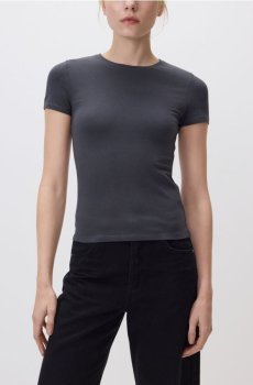 Reserved - Футболка в обтяжку - темно-сірий - 166HT-90X