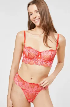 Женский красный бюстгальтер-балконет с мягкой чашкой SOMPTUEUSE Красный 80C Etam 6538235