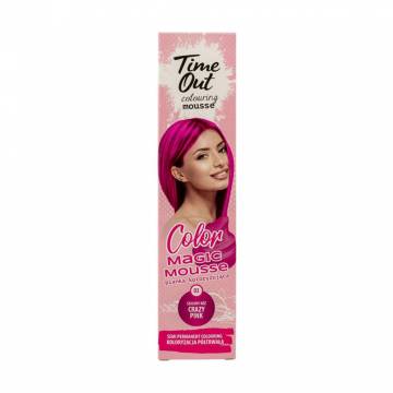 Оттеночный мусс для волос Time Out Color Magic Mousse 03 Crazy Pink, 75 мл Оттеночный мусс для волос Time Out Color Magic Mousse 03 Crazy Pink, 75 мл