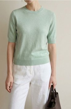 Джемпер з короткими рукавами - світло-зелений